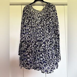 Leopard long sleeve blouse